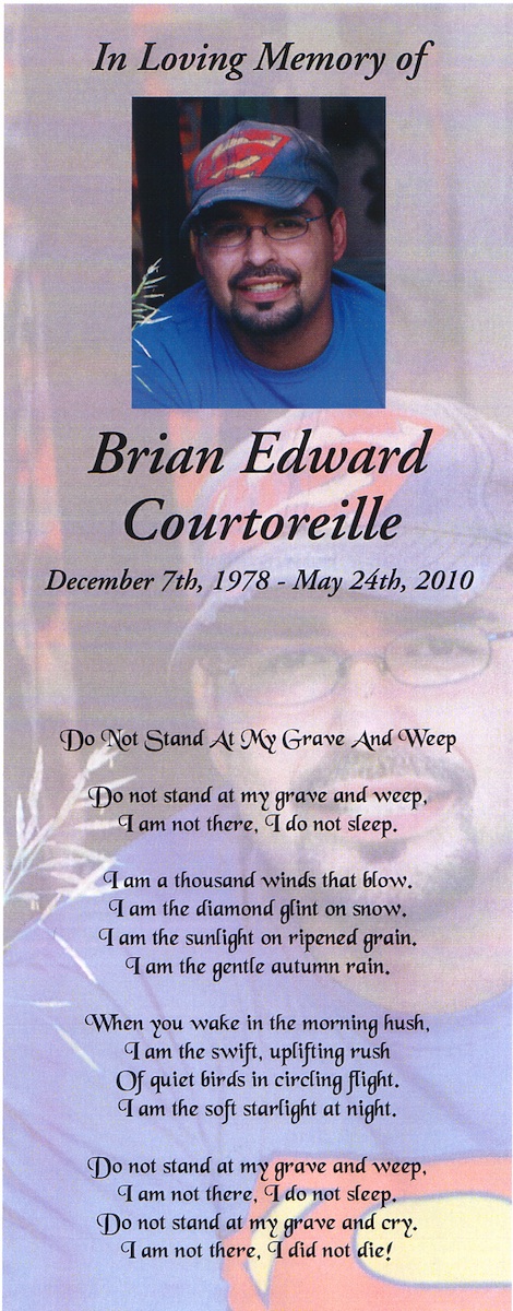 Brian Courtoreille Obituary