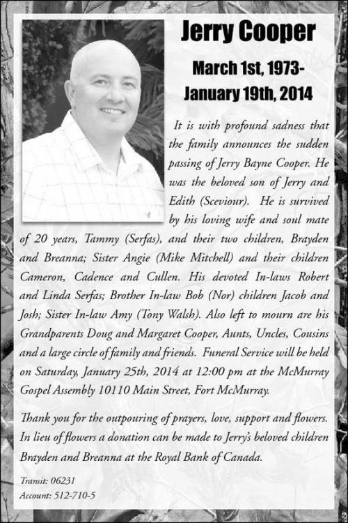 Jerry Bayne Cooper (Jr) Obituary