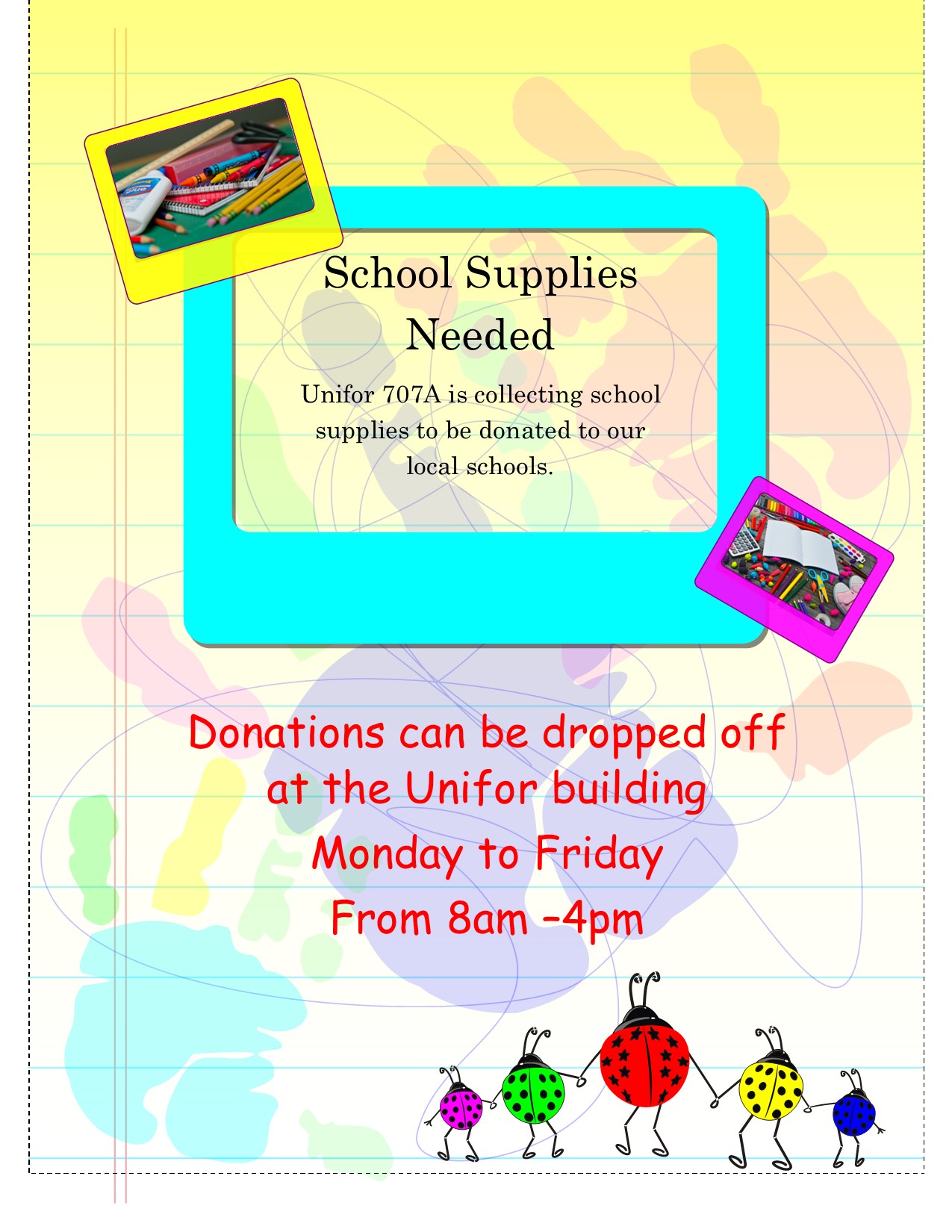 School Supplies Needed