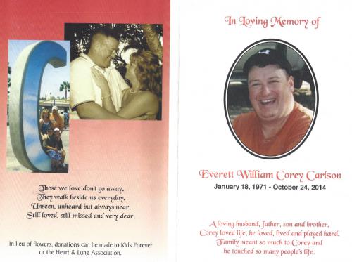 Corey Carlson Obituary