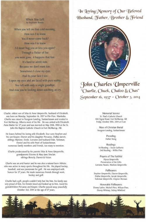 Charlie Umperville Obituary